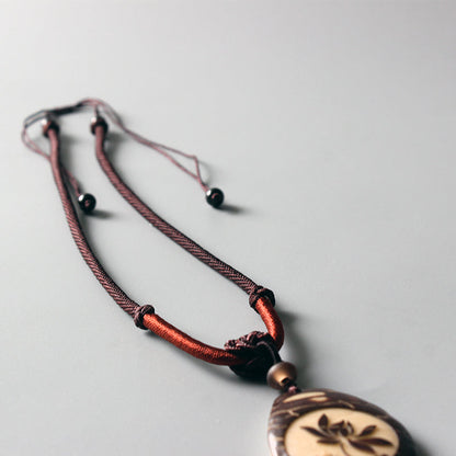 Solace Lotus Necklace (Tagua Nut)
