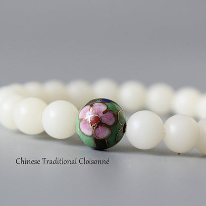 Buddhist Handcrafted Nature Sandalwood White Awakening Bracelet (Bodhi Beads)