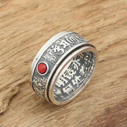 Crimson Gem Ring of Strength & Wisdom