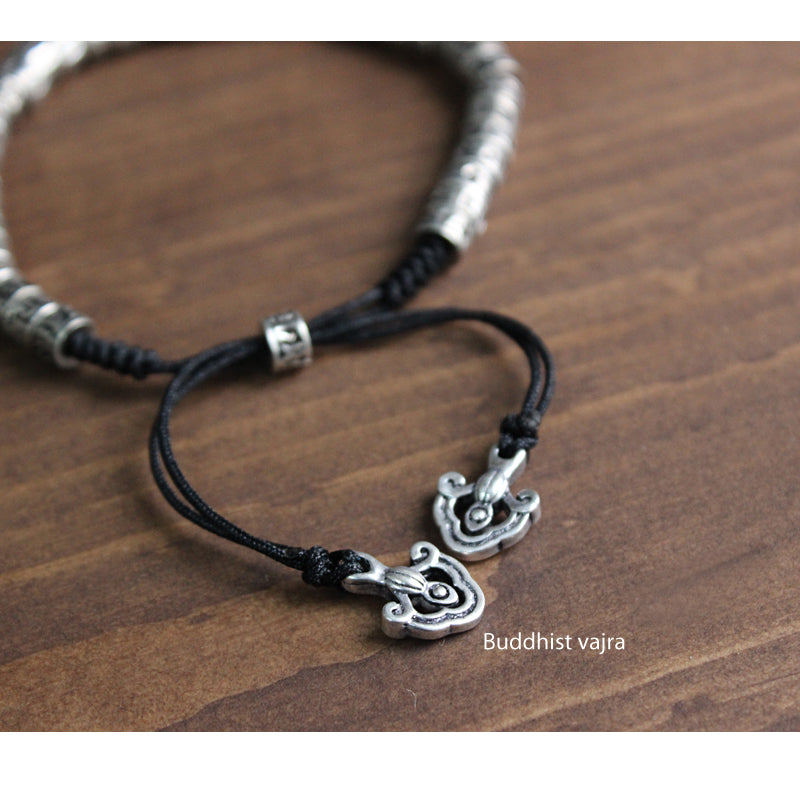 Traditional Tibetan Brass Bracelet (White Copper)
