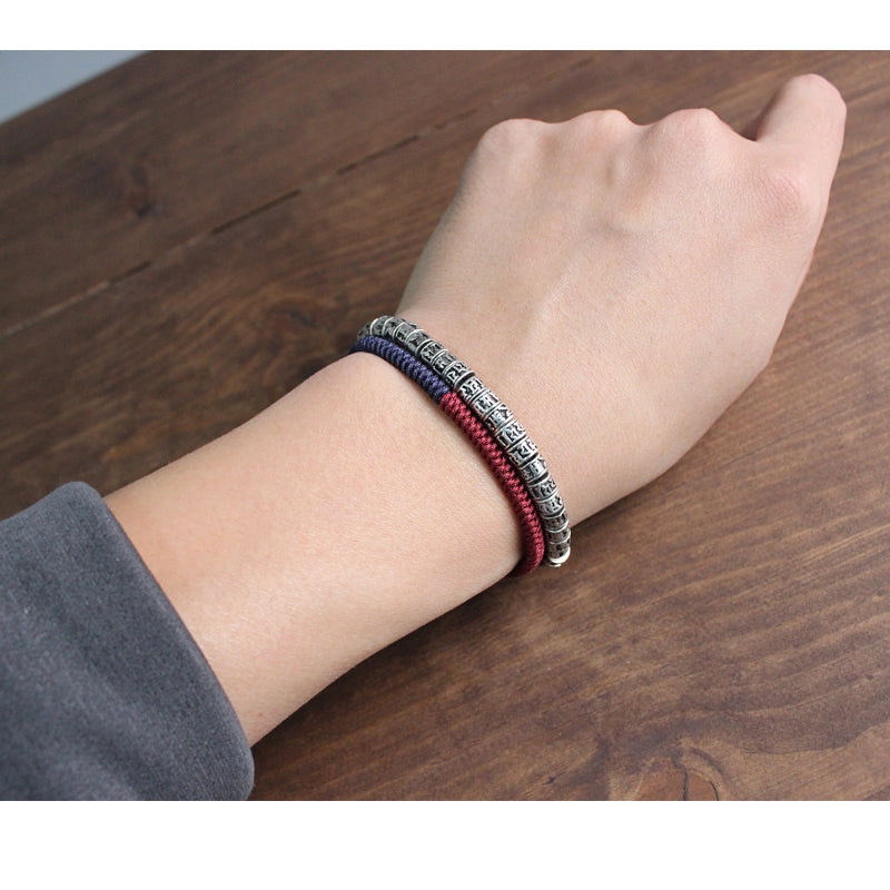 Traditional Tibetan Brass Bracelet (White Copper)