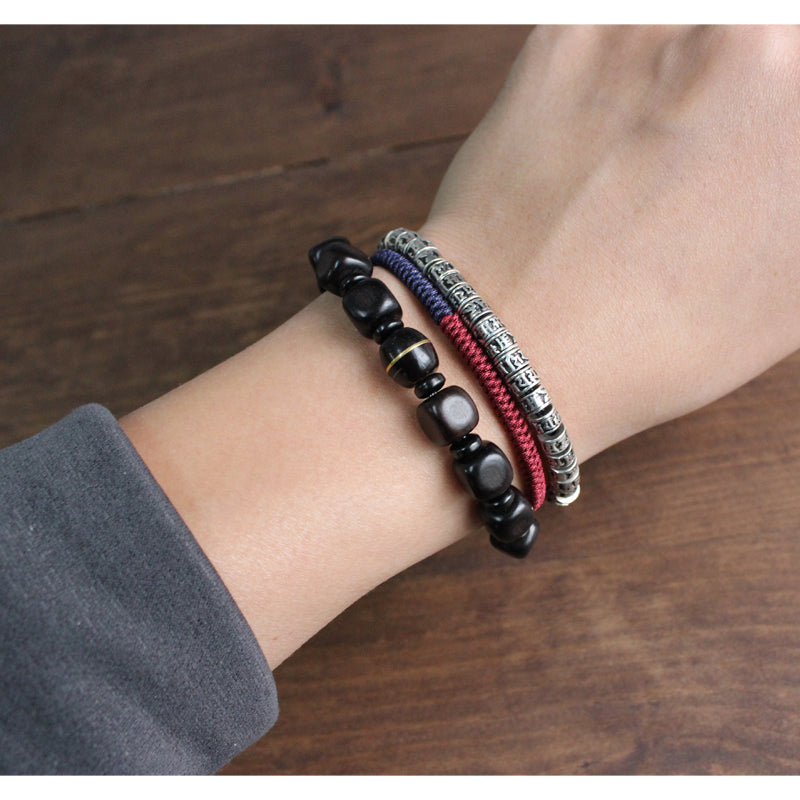 Traditional Tibetan Brass Bracelet (White Copper)